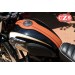 Panneau moto en cuir pour Kawasaki W800 mod, ORION - Brun Claire -