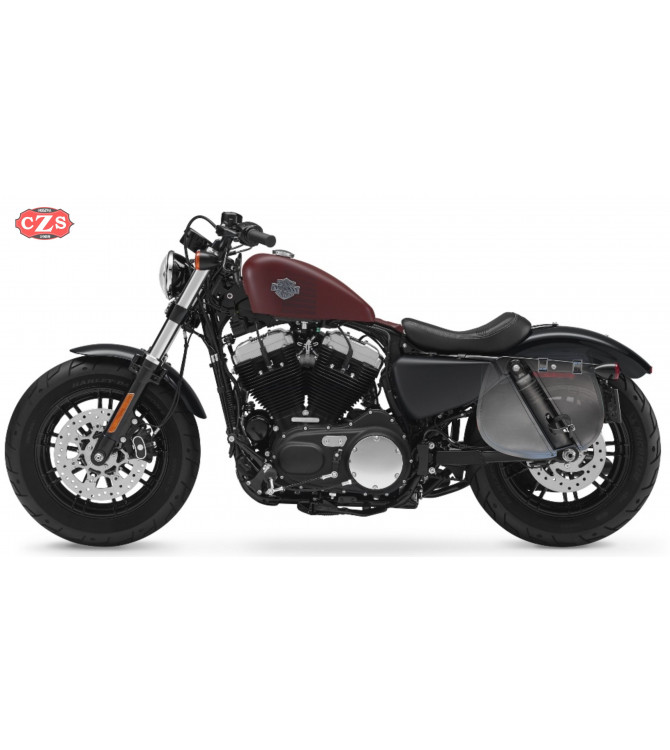  Alforja para Sportsters Iron 883 Harley Davidson mod, BANDO Básica Específica - Hueco amortiguador - IZQUIERDA