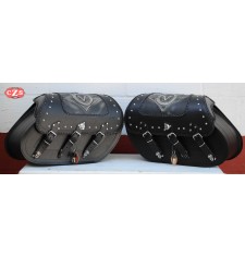 Rigid Saddlebags mod, SUPER STAR Classic Braided - Vulcan Logo Personalized - 