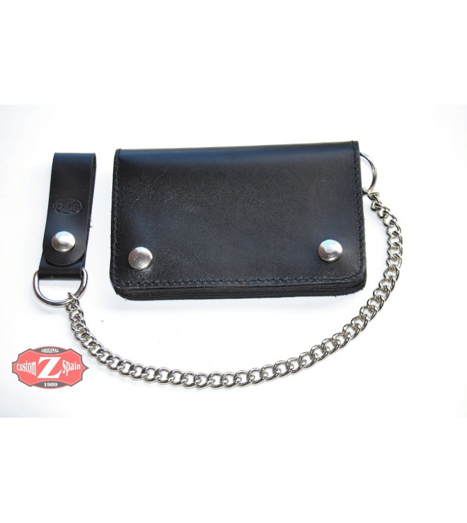 Cartera con Cadena Basica Negra 10 x 15