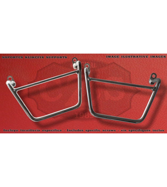 Rigid Saddlebags for Sportster Harley Davidson mod, IBER Classic Braided - Croco - Specific