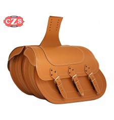 Rigid Saddlebags for Indian Scout Sixty mod, IBER Basic - Light Brown - Specific 