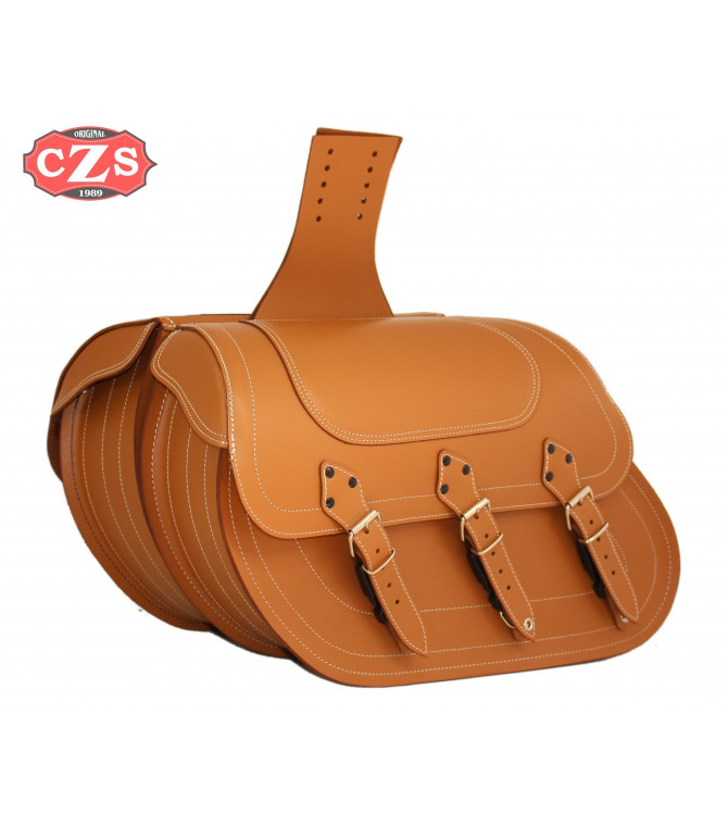 Alforjas Rígidas para Indian Scout Sixty mod, IBER Básica - Marrón Cuero - Específica