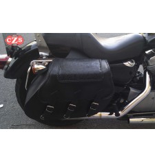 Alforjas para Sporster Harley Davidson mod, IKARO Trenzados Gótica Adaptable