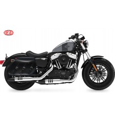 Sacoches pour Sportster Harley Davidson mod, IKARO Basique - Creuxe pour Amortisseur - Spécifique 