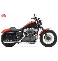 Sacoches pour Sportster Harley Davidson mod, IKARO Basique - Creuxe pour Amortisseur - Spécifique 