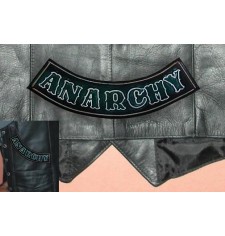 Parche Repujado en Piel ANARCHY Rojo bajo