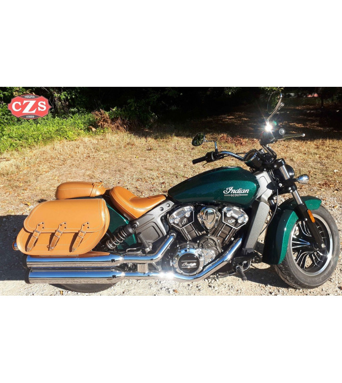 Alforjas Rígidas para Indian Scout Sixty mod, IBER Básica - Camel - Adaptables