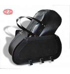 Rigid Saddlebags for Yamaha V-Star 1300 mod, CAMPEADOR Basic Celtic - Brown Croco - Adaptable