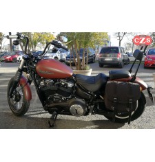 Satteltasche für Street Bob Softail Harley Davidson mod, BANDO Basis - Old Rat - Anpassungsfähig