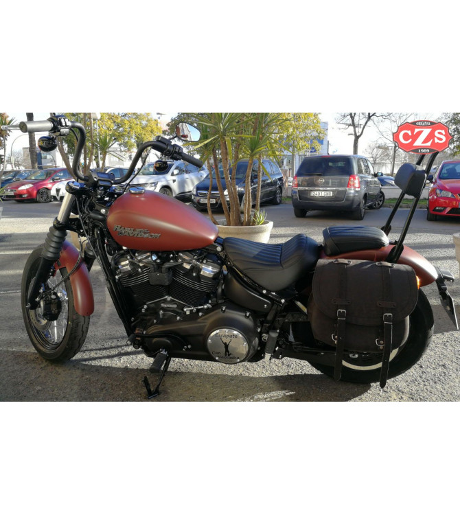 Sacoche pour Street Bob Softail Harley Davidson mod, BANDO Basique - Old Rat - Adaptable