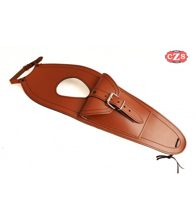 Leather tank panel for Royal Enfield Bullet Classic 350-500cc Basic - Light Brown -