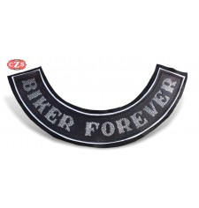 Parche Repujado en Piel mod, BIKER FOREVER - Negro bajo -