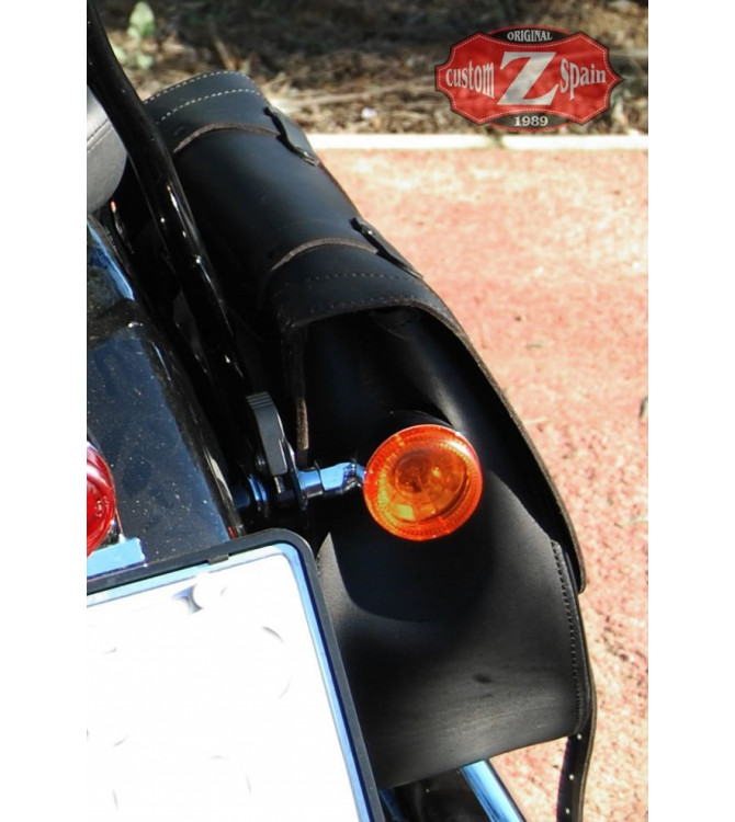 Alforja para DYNA Street Bob Harley Davidson. Lateral derecha. mod, BANDO Adaptada