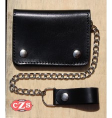 Basic Biker Wallet with Metal Chain (10 x 12 cm) - Black -