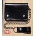 Basic Biker Wallet with Metal Chain (10 x 12 cm) - Black -