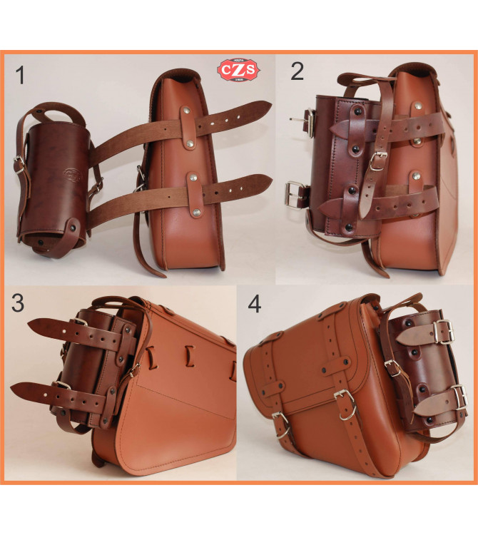 Porta-botellas Regulable para motos Custom y Clásicas - Negro