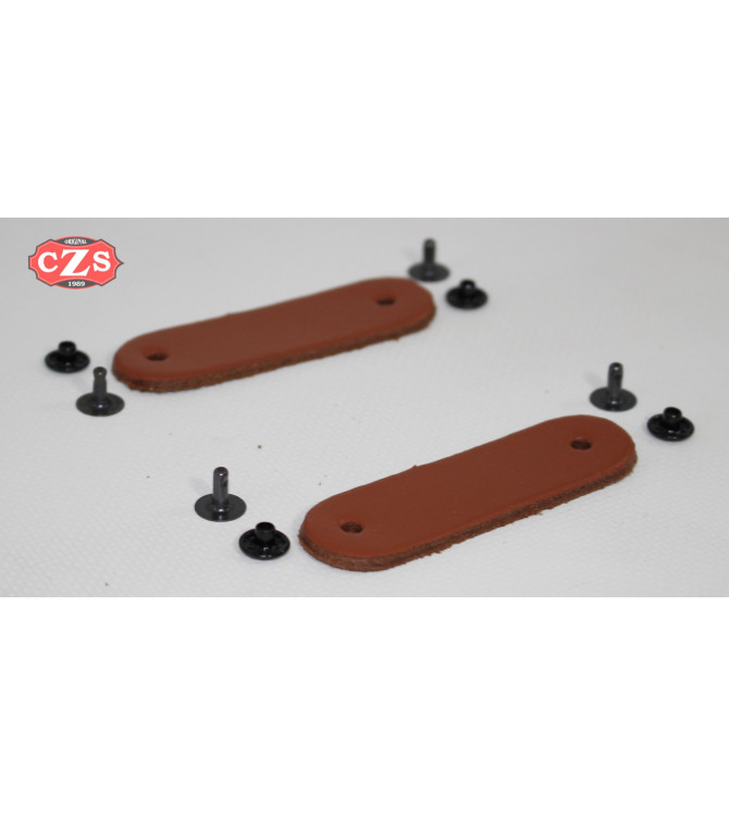 Adjustable bottle holder for Custom and Classic Motorcycles - Light Brown