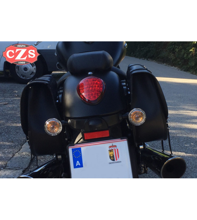 Sacoche latèral pour Triumph thunderbird mod, BANDO Basique Spécifique - Brun/Noir -