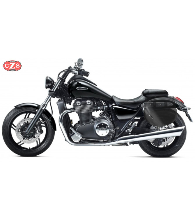 Sacoche latèral pour Triumph thunderbird mod, BANDO Basique Spécifique - Brun/Noir -