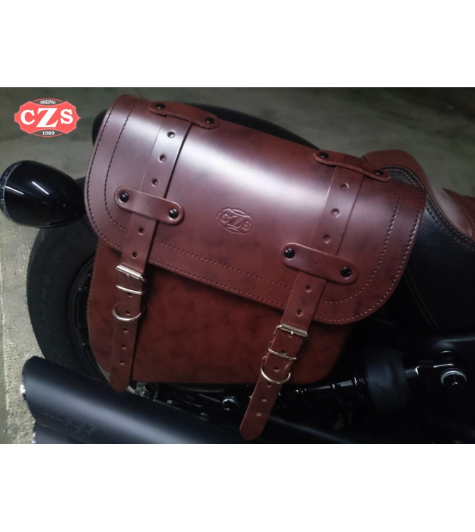 Schwingenschützer Satteltasche für Indian Scout Bobber mod, HERCULES Basic Spezifische - Braun - 