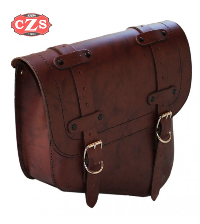 Alforja para Indian Scout Bobber mod, HERCULES Marron Izquierda - Específica 