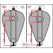 Corbata - Panel de deposito para Royal EnfIeld mod, ORION - Marron claro - Especifico 