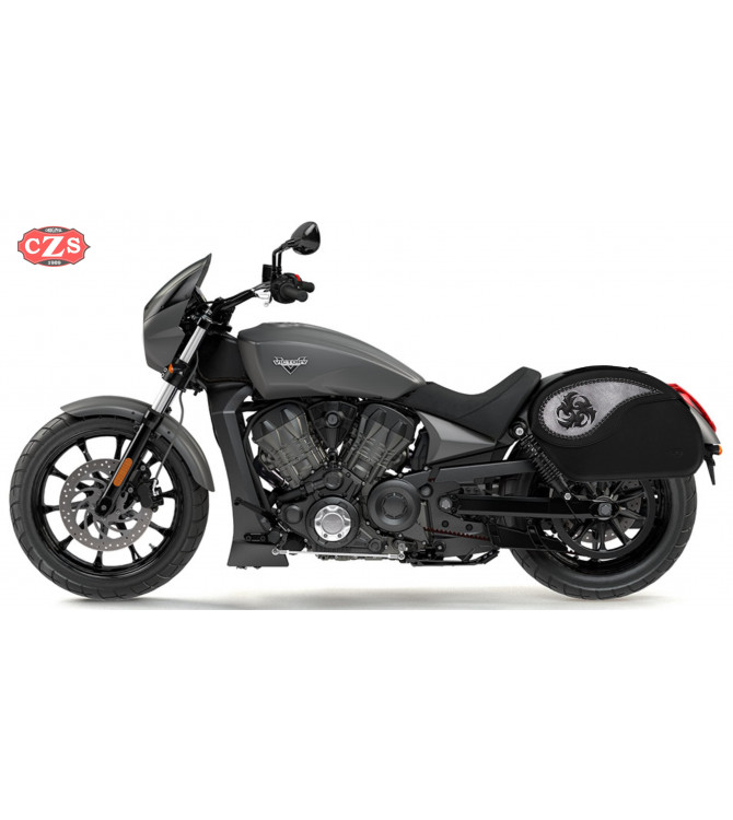 Alforjas Rígidas para Indian Scout mod, VENDETTA - Tribal Aspas - Específicas