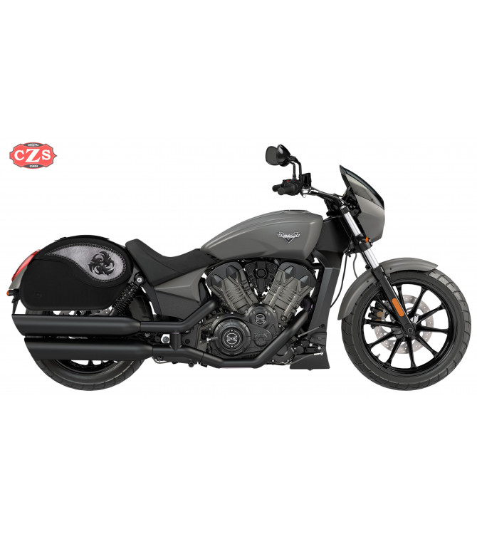 Rigid Saddlebags for Indian Scout mod, VENDETTA - Tribal - Specific