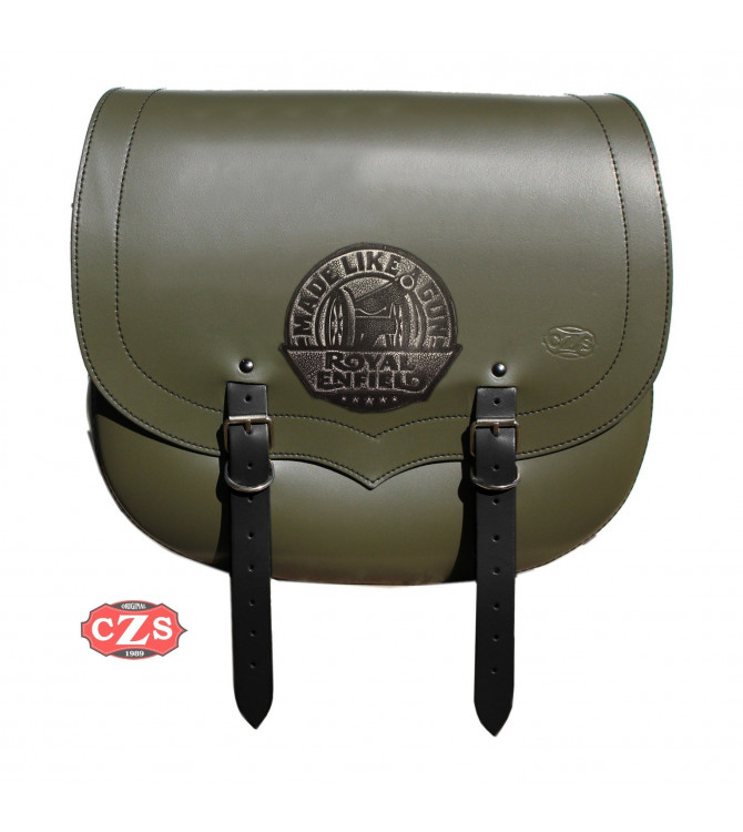 Satteltasche für Royal Enfield Battle Green. mod, BANDO PLATOON Basis Spezisfiche LINKS