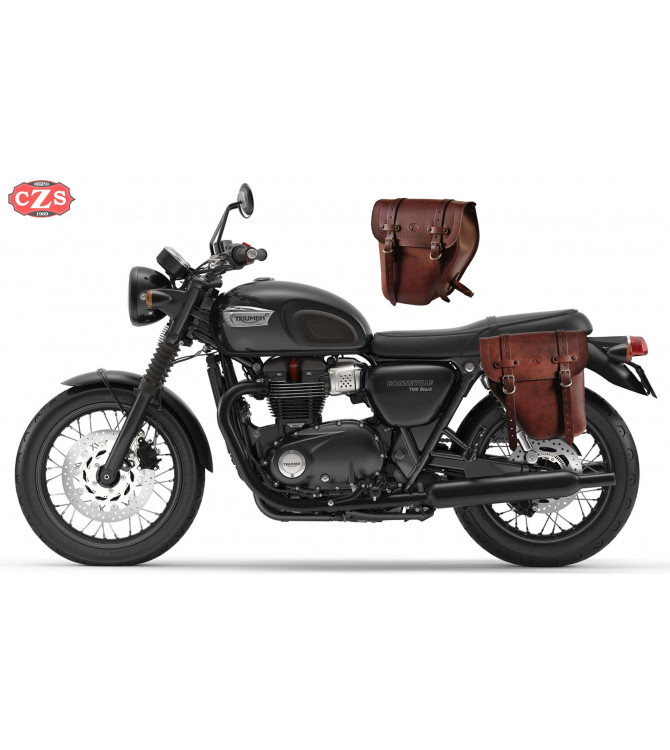 Set de Alforjas para Triumph Bonneville T100 mod, CENTURION Básica Adaptables - Marrón -