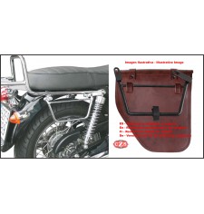 Set of saddlebags for Triumph Bonneville T100 mod, CENTURION Basic Adaptable - Brown -