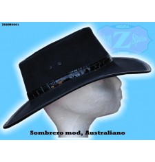 SOMBRERO DE PIEL mod, AUSTRALIANO color cuero 