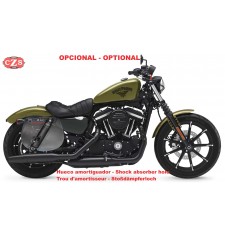 Sacoche pour Sportster 883/1200 Harley Davidson mod, SPARTA - Armée Étoile - Vert Militaire - DROITE - Adaptable 