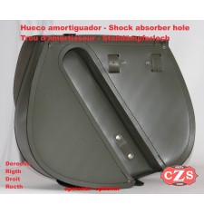 Satteltasche für Sportster 883/1200 Harley Davidson mod, SPARTA - Militär Stern - Militär Grün - RECHT - Anpassungsfähig 