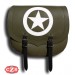 Alforja para Sportster 883/1200 Harley Davidson mod, SPARTA - Army Star - Verde militar - DERECHA - Adaptable 