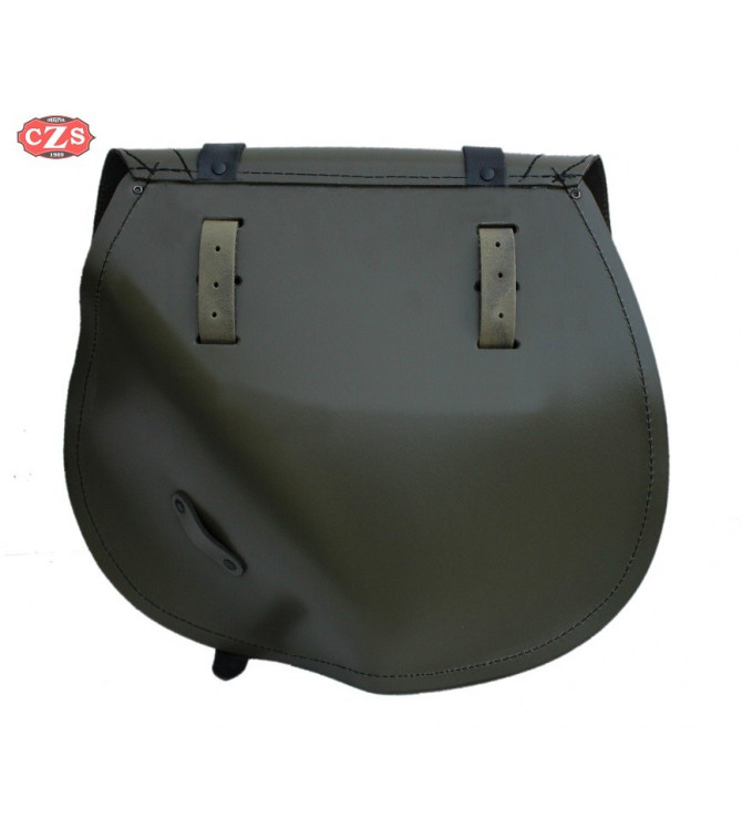Sacoche pour Dyna Harley Davidson mod, SPARTA - Armée Étoile - Vert Militaire - DROITE - Spécifique