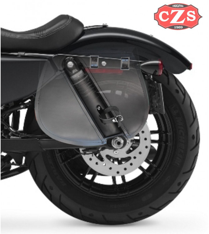 Satteltasche für Sportster 883/1200 Harley Davidson mod, SPARTA - Militär Stern - Militär Grün - LINKS - Spezisfiche
