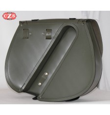 Sacoche pour Sportster 883/1200 Harley Davidson mod, SPARTA - Armée Étoile - Vert Militaire - GAUCHE - Spécifique