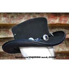 SOMBRERO DE PIEL mod, CLINT color NEGRO 