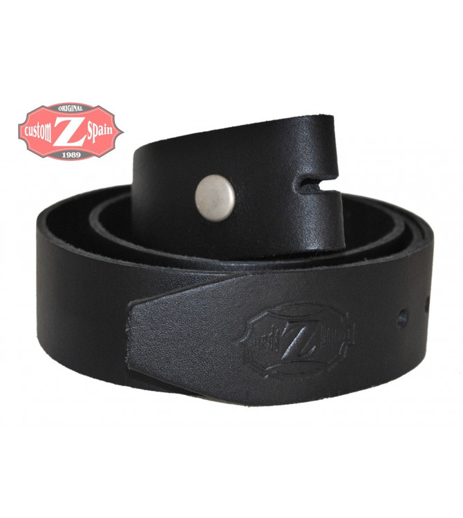 Cinturon Negro Liso (Con broche para intercambiar hebillas)