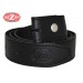 Cinturon Negro Liso (Con broche para intercambiar hebillas)