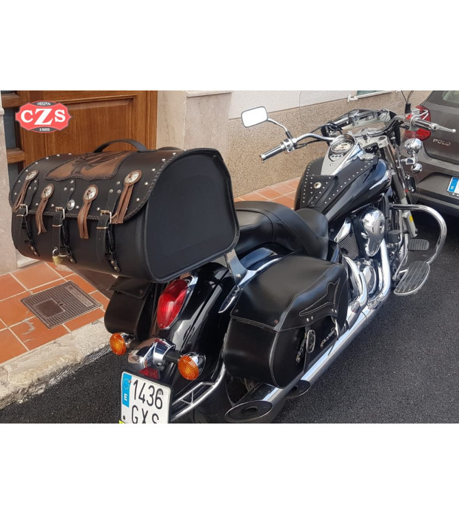 Leather tank panel for Kawasaki Vulcan 900 Classic