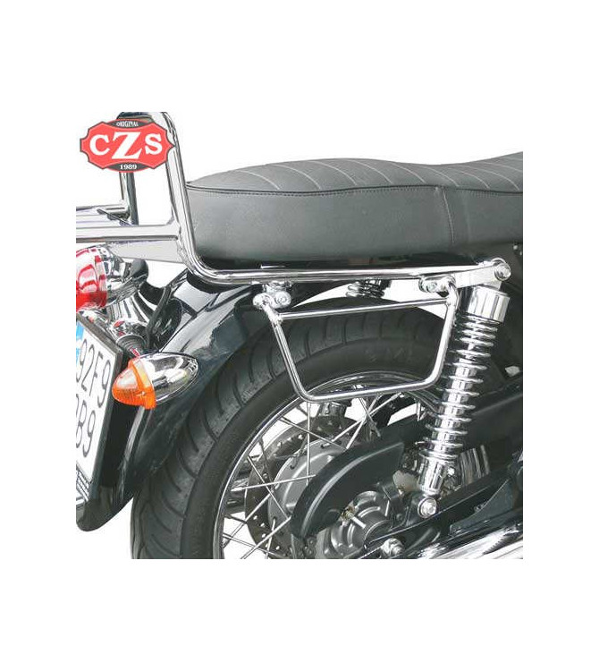 Set of saddlebags for Triumph Bonneville T100 mod, BANDO Basic Adaptable - Brown -