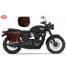 Set of saddlebags for Triumph Bonneville T100 mod, BANDO Basic Adaptable - Brown -