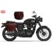 Set of saddlebags for Triumph Bonneville T100 mod, BANDO Basic Adaptable - Brown -