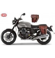 Satteltaschenset für Guzzi V7 III mod, CENTURION Basic Anpassungsfähig - Braun -