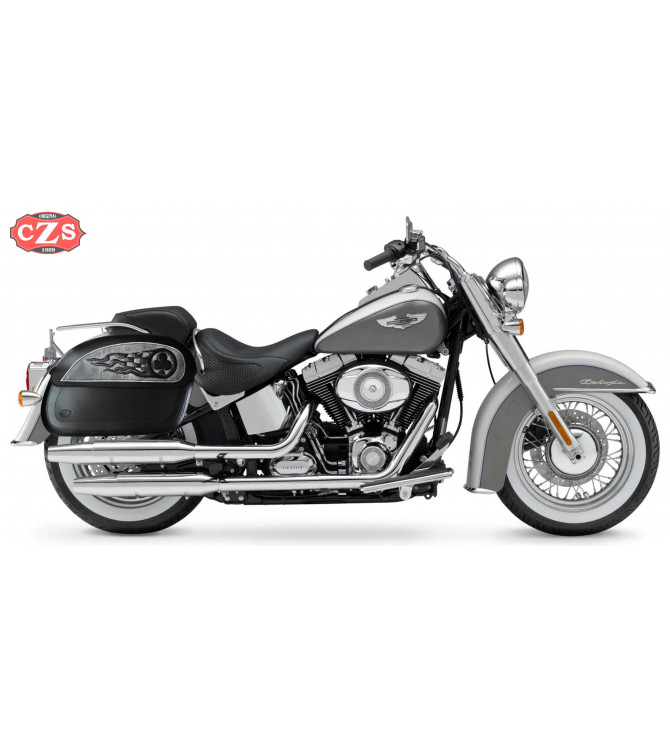 Starr Satteltaschen für Softail De Luxe FLSTN Harley Davidson mod, SAHARA Basis - Anpassungsfähig 