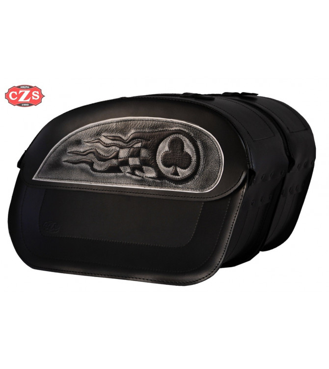 Rigid Saddlebags for Softail De Luxe FLSTN Harley Davidson  mod, SAHARA Clover - Adaptable