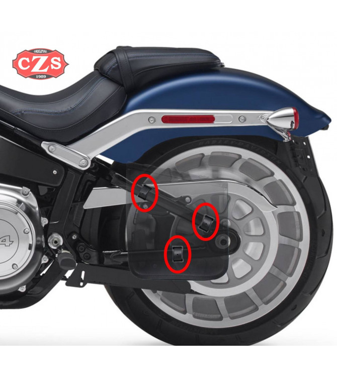 Satteltasche für Softail Fat Bob Harley Davidson Mod, NÁPOLES Spezifische - Links